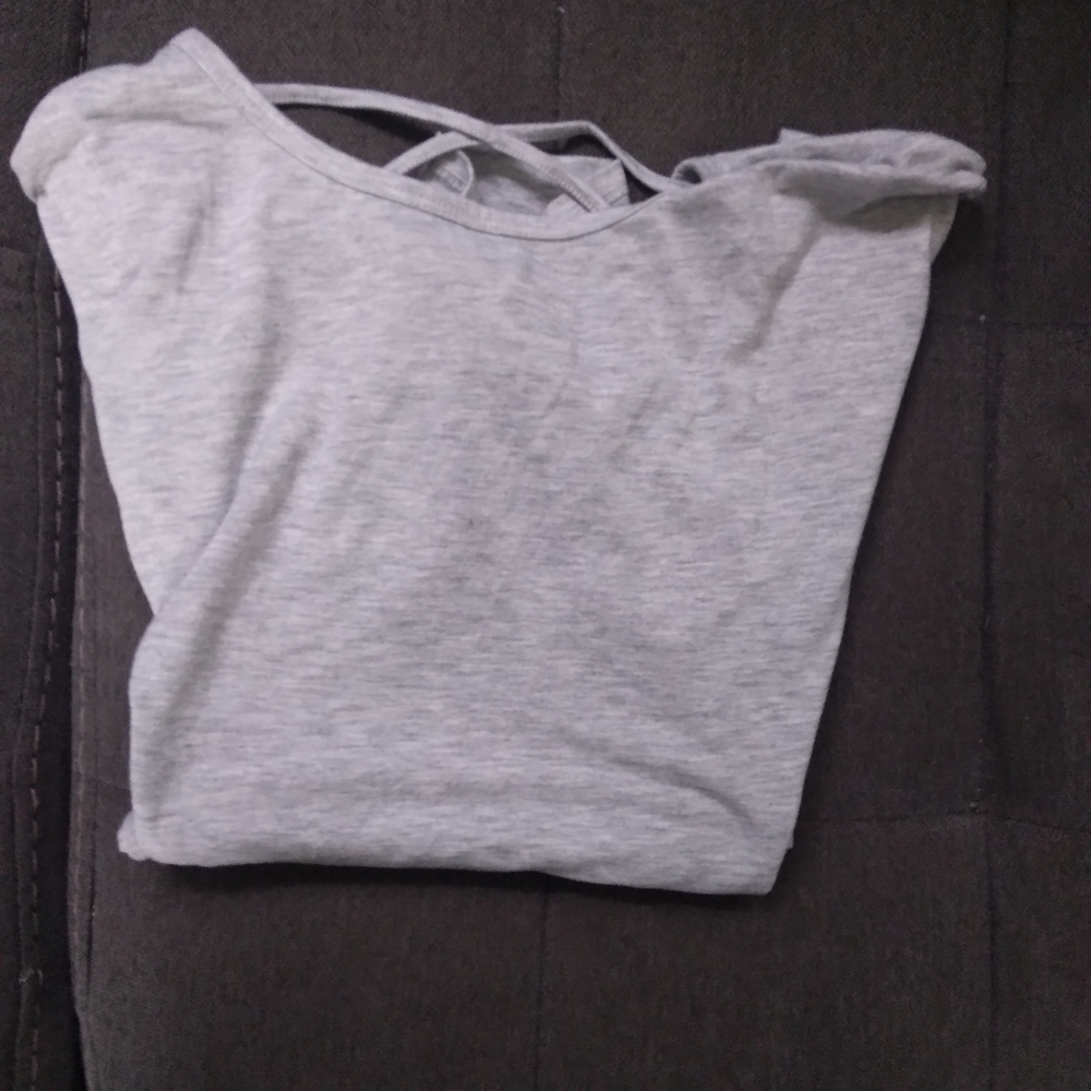 Gaze gray crop top